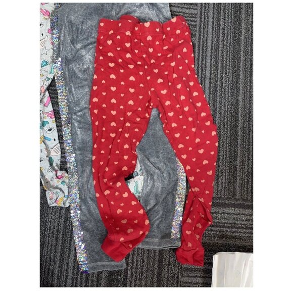 Girls Size 10-12 Clothing Bundle – 7-Piece Lot Tops Pants Shorts Romper – Hearts - Picture 9 of 12